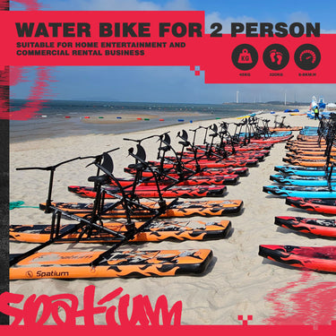 Spatium Water Bike for 2 Person  - Black Red