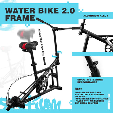 Spatium Water Bike for 2 Person  - Black Blue