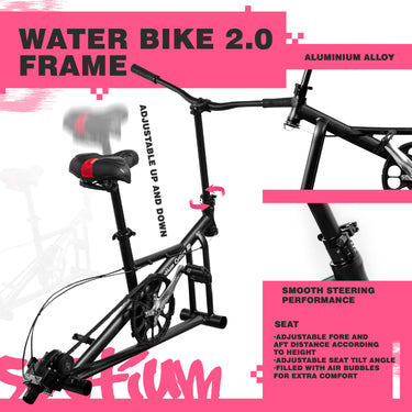 Spatium Water Bike for 2 Person  - Black Pink