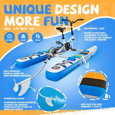 Spatium Water Bike for Kids - Blue