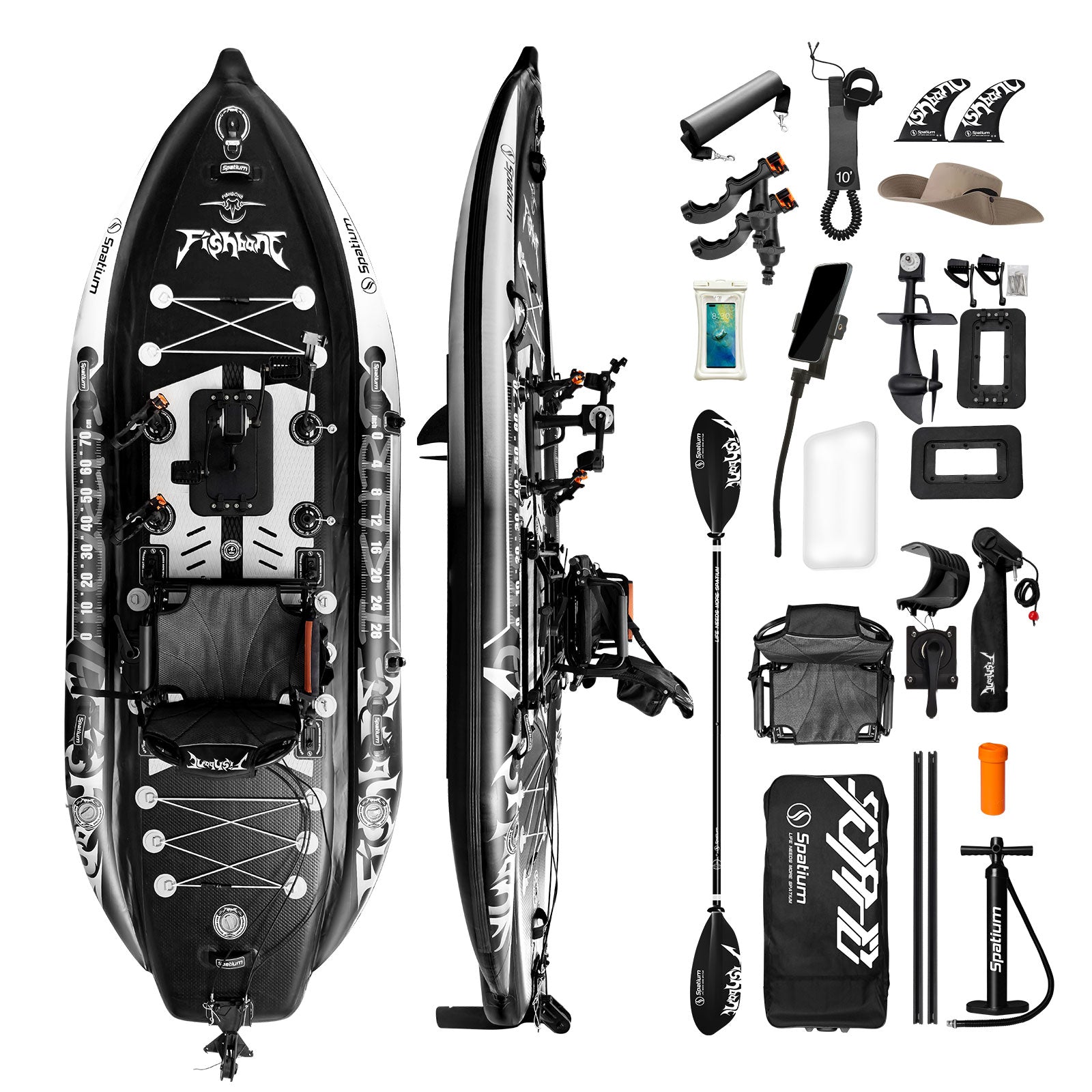 inflatable fishing kayak with pedals Inflatable Pedal Fishing Board – 3-in-1 Design for Fishing Adventures – Spatium