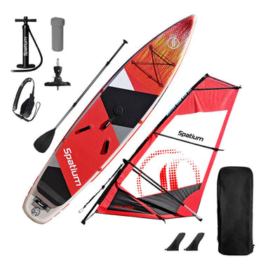 Windsurf SUP Inflatable Sail Board  Set - RED